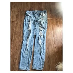 Ripped light wash jeans